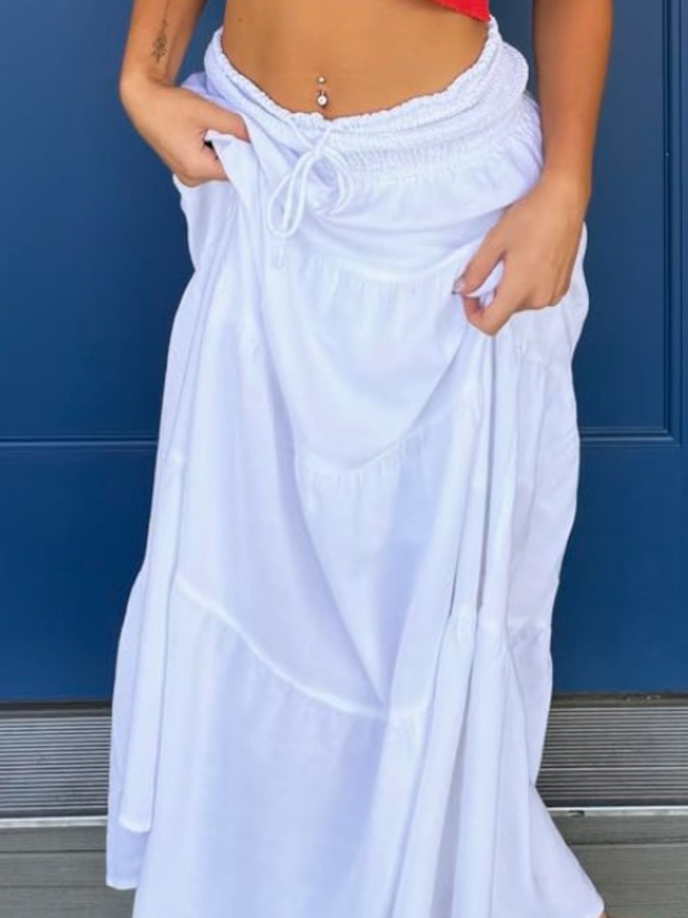 Tiered maxi skirt